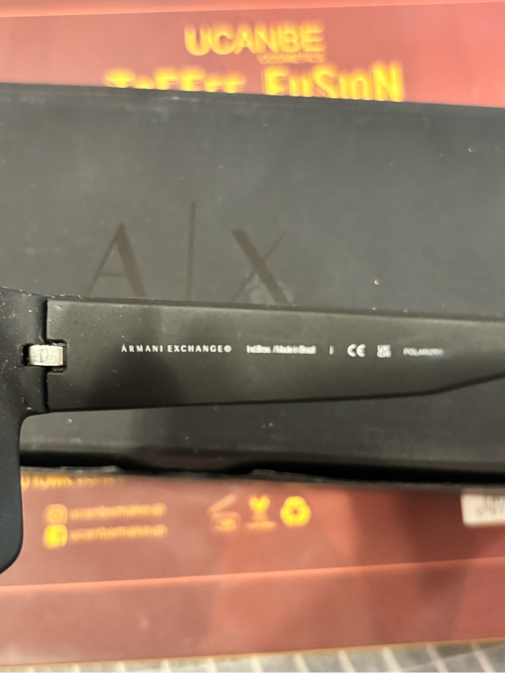 Armani Exchange Matte Black Men's Sunglasses with Dark Lenses - Picture 3 of 3